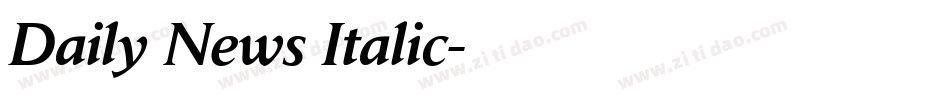 Daily News Italic字体转换